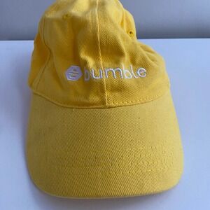 Bumble Baseball Cap Men OS Yellow Adjustable Strap Logo Dad Hat Tech‎ Merch